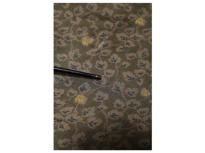 Dolce & Gabbana Sciarpa Sciarpa Floreale in Cotone Verde Oliva - vista 5