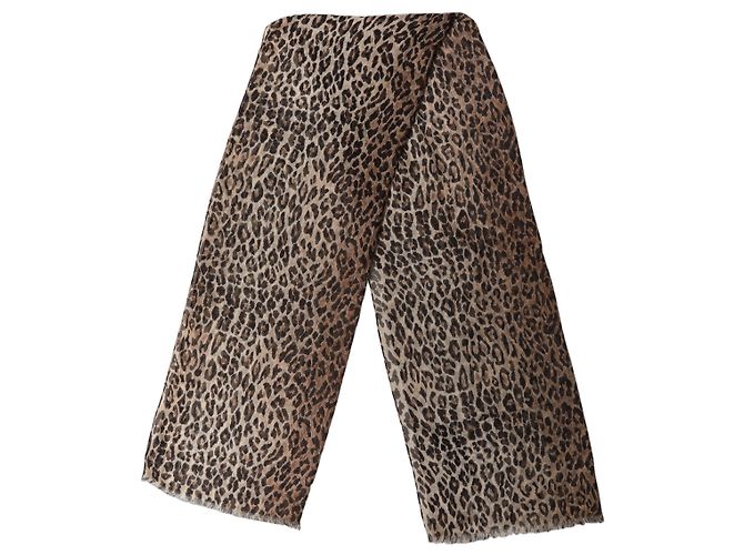 Dolce & Gabbana Brauner Leopard Cashmere Schal Stola - Ansicht 2