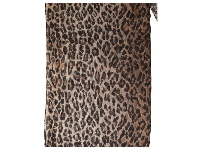 Dolce & Gabbana Brauner Leopard Cashmere Schal Stola - Ansicht 3