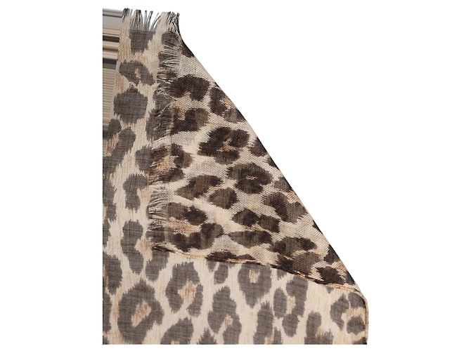 Dolce & Gabbana Brauner Leopard Cashmere Schal Stola - Ansicht 4