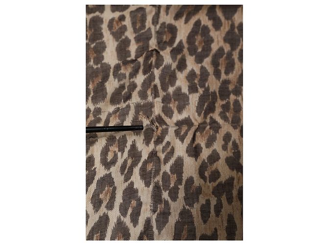 Dolce & Gabbana Brauner Leopard Cashmere Schal Stola - Ansicht 5