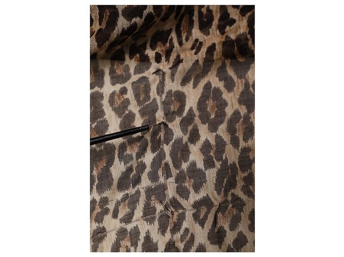 Dolce & Gabbana Brauner Leopard Cashmere Schal Stola - Ansicht 6