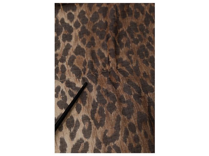 Dolce & Gabbana Brauner Leopard Cashmere Schal Stola - Ansicht 7