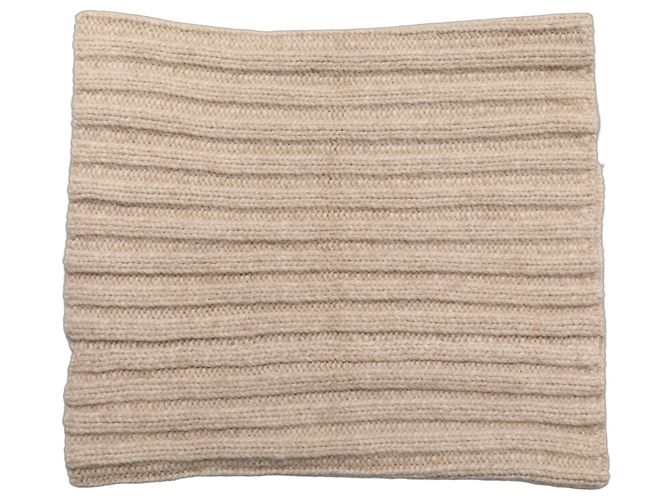 Dolce & Gabbana Sciarpa scaldacollo in maglia a coste beige chiaro - vista 2