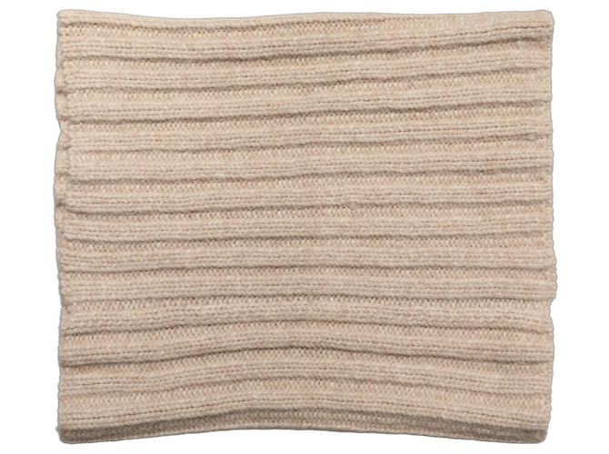 Dolce & Gabbana Sciarpa scaldacollo in maglia a coste beige chiaro - vista 3