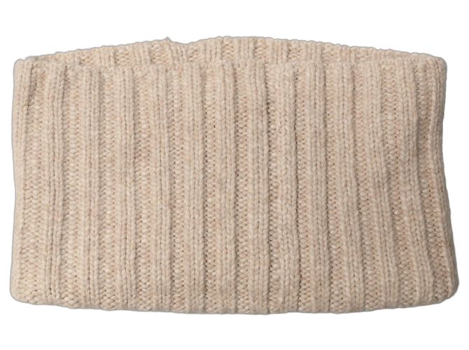 Dolce & Gabbana Sciarpa scaldacollo in maglia a coste beige chiaro - vista 4