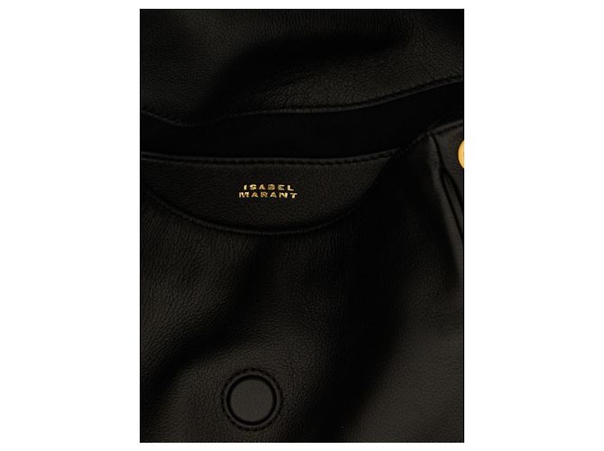 Isabel Marant Borsa a tracolla in pelle di agnello nera - vista 4