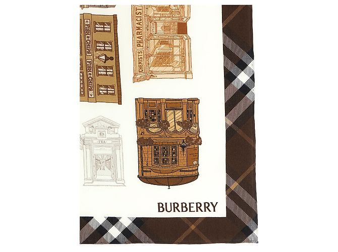 Burberry Sciarpa in raso multicolore - vista 2