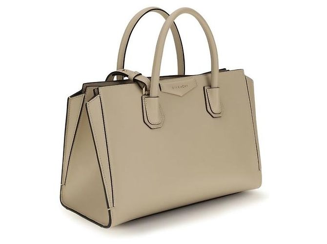 Givenchy Borsa Bos Taurus in pelle di vitello beige - vista 2