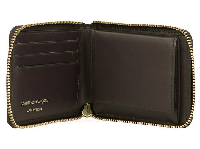 Comme Des Garcons Brown Cowhide Leather Wallet - view 3