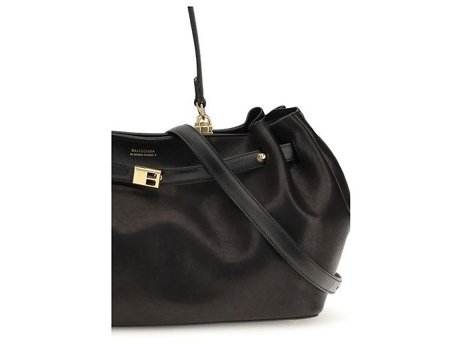 Balenciaga Borsa a tracolla Bos Taurus in pelle di vitello nera - vista 4
