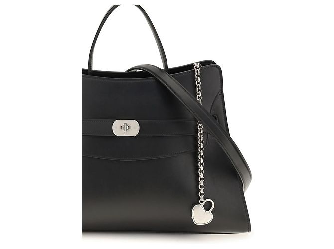 Alexander Mcqueen Borsa a tracolla Bos Taurus in pelle di vitello nera - vista 4