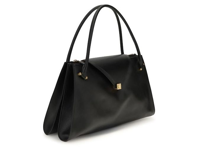 Versace Borsa a tracolla Bos Taurus in pelle di vitello nera - vista 2