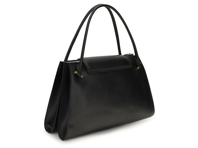 Versace Borsa a tracolla Bos Taurus in pelle di vitello nera - vista 3