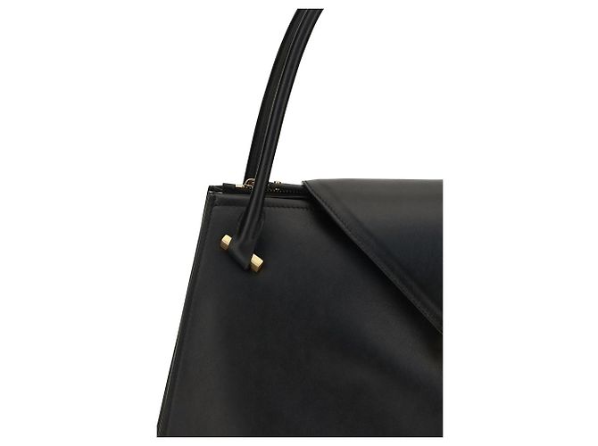 Versace Borsa a tracolla Bos Taurus in pelle di vitello nera - vista 4