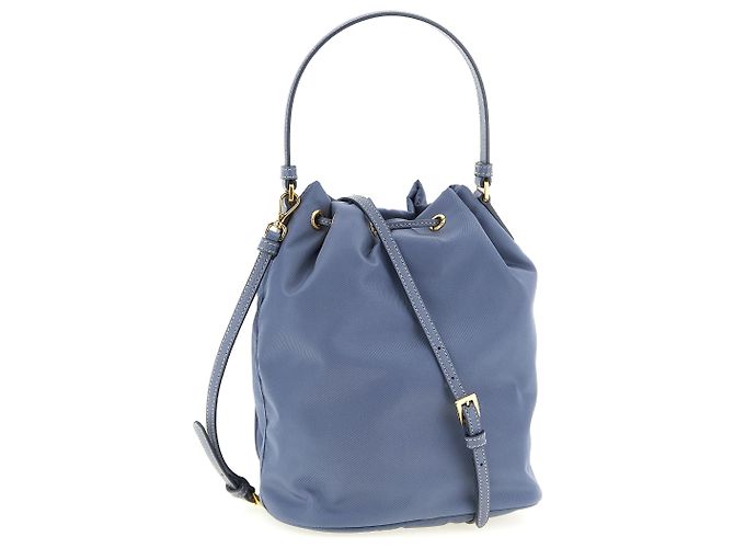 Prada Borsa in poliammide riciclata blu - vista 2