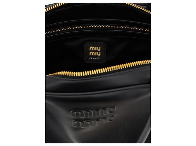 Miu Miu Borsa a tracolla in vitello nero - vista 4