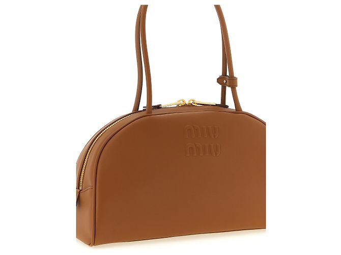 Miu Miu Borsa a tracolla in vitello marrone - vista 3