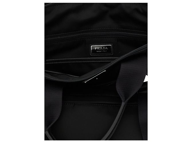 Tote Prada Sac cabas en polyamide recyclé noir - vue 4