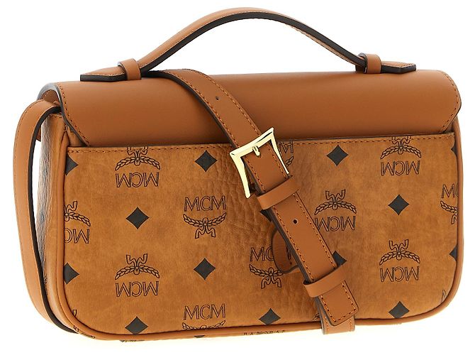 MCM Borsa crossbody in polietilene marrone - vista 2