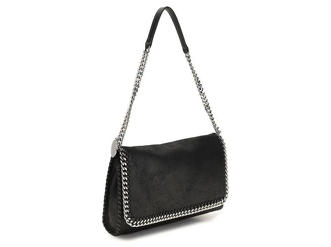 Stella Mc Cartney Borsa a tracolla in poliestere nera - vista 2