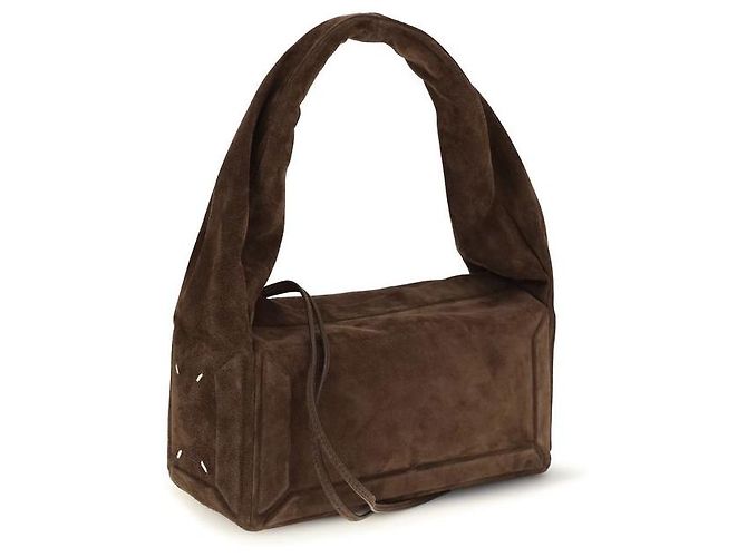 Maison Martin Margiela Borsa Bos Taurus in pelle di vitello marrone - vista 2