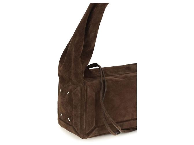 Maison Martin Margiela Borsa Bos Taurus in pelle di vitello marrone - vista 4