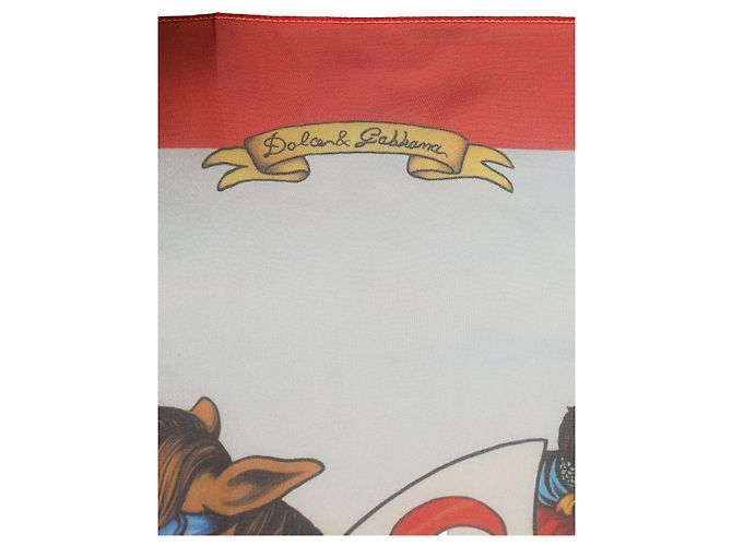 Dolce & Gabbana Foulard Quadrato in Seta Stampata Multicolore - vista 2