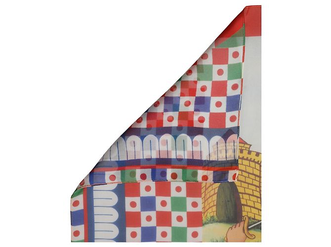 Dolce & Gabbana Foulard Quadrato in Seta Stampata Multicolore - vista 3