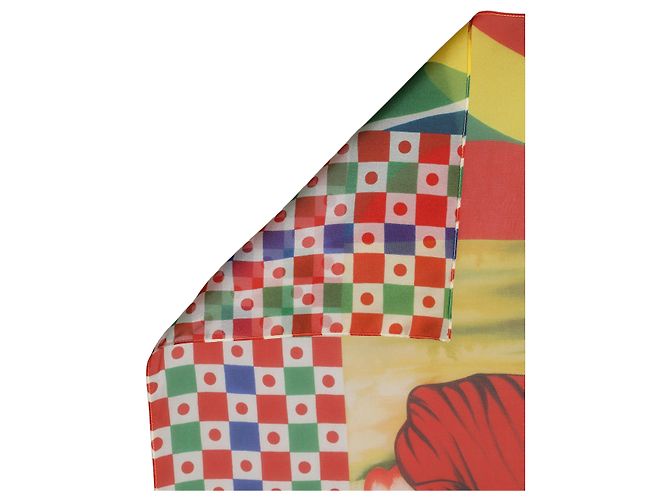 Dolce & Gabbana Foulard quadrato stampato in seta multicolore - vista 2