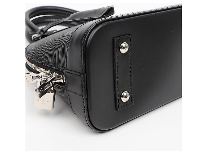 Louis Vuitton Borsa a mano e a tracolla Alma BB in pelle Epi Nero - vista 10