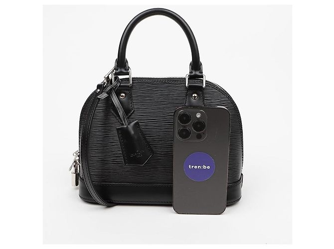 Louis Vuitton Borsa a mano e a tracolla Alma BB in pelle Epi Nero - vista 12