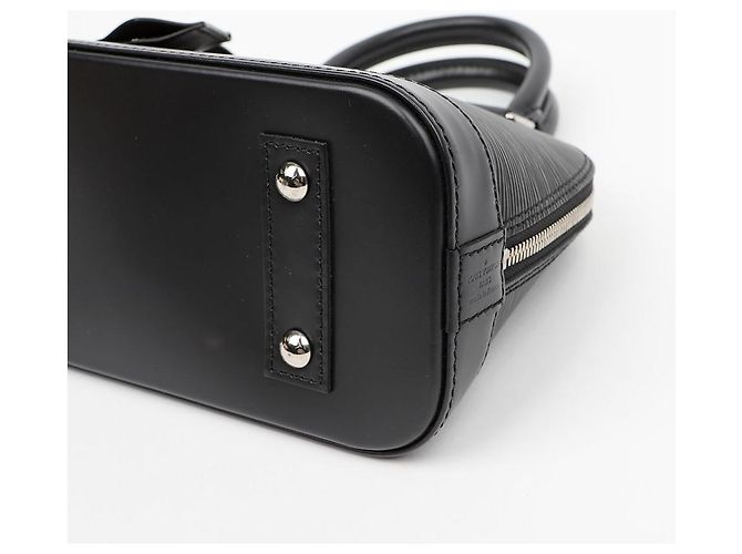 Louis Vuitton Borsa a mano e a tracolla Alma BB in pelle Epi Nero - vista 9