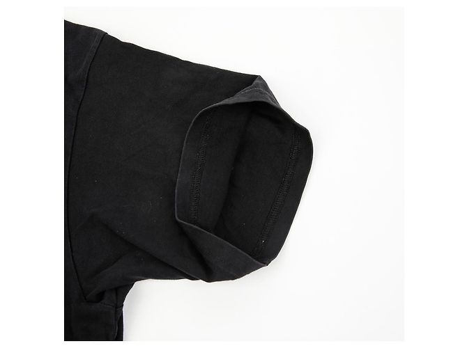 Balenciaga Wave Logo Baumwoll-T-Shirt Schwarz - Ansicht 7