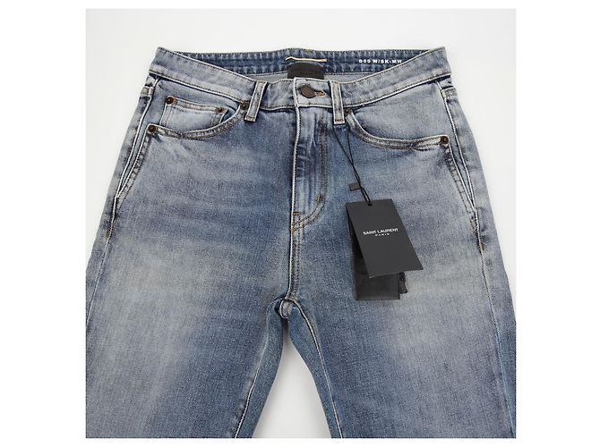 Autre Marque Pantalones de denim azul SAINT LAURENT de algodón - vista 3