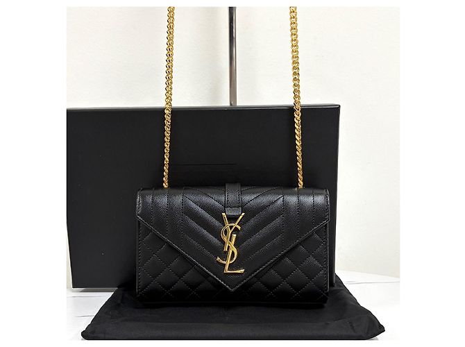 Autre Marque Borsa a Spalla con Catena a Busta Borsa Crossbody Nera - vista 2
