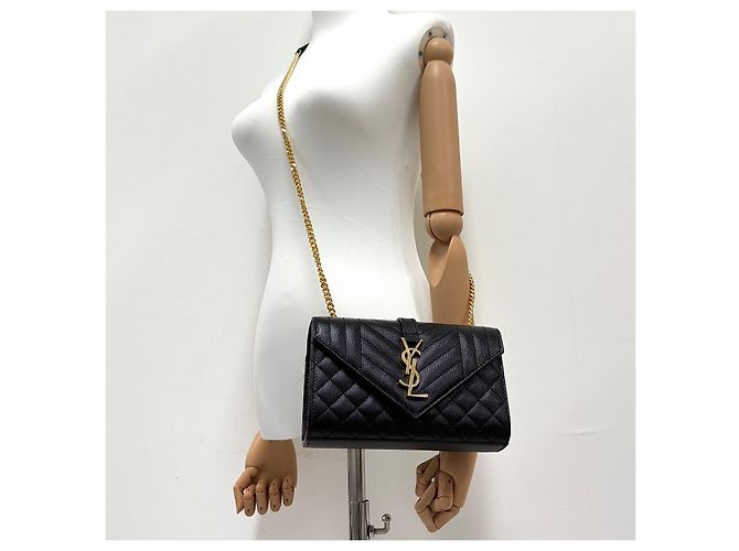 Autre Marque Borsa a Spalla con Catena a Busta Borsa Crossbody Nera - vista 3