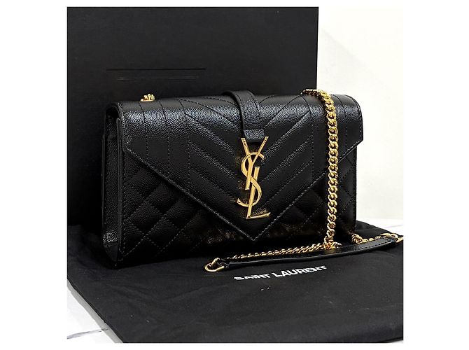 Autre Marque Borsa a Spalla con Catena a Busta Borsa Crossbody Nera - vista 4