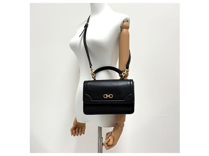 Salvatore Ferragamo Borsa a Tracolla e a Mano Celie Top Handle Shoulder Bag Crossbody Black - vista 3
