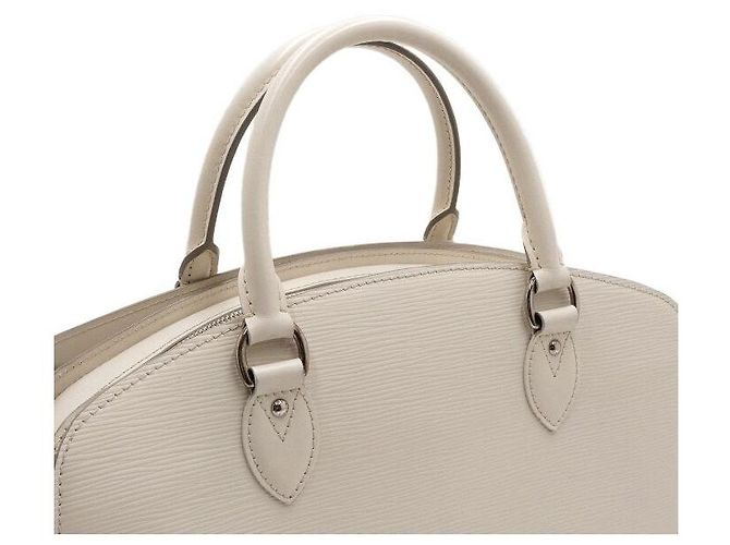 Louis Vuitton Pongee PM Shopper Tasche Weiß Leder - Ansicht 11