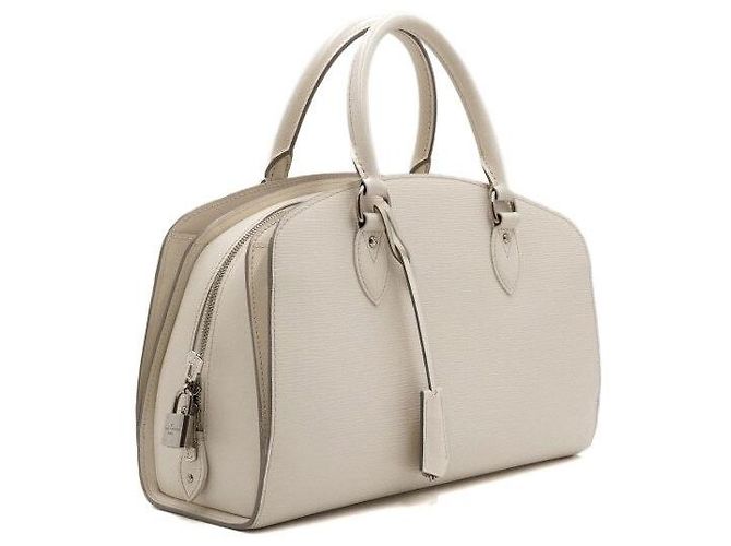 Louis Vuitton Pongee PM Shopper Tasche Weiß Leder - Ansicht 3