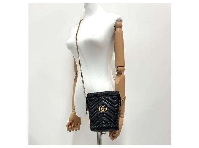 Gucci Mini Borsa Secchiello Nera - vista 2