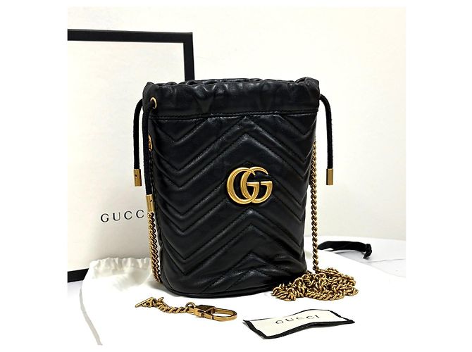Gucci Mini Borsa Secchiello Nera - vista 3
