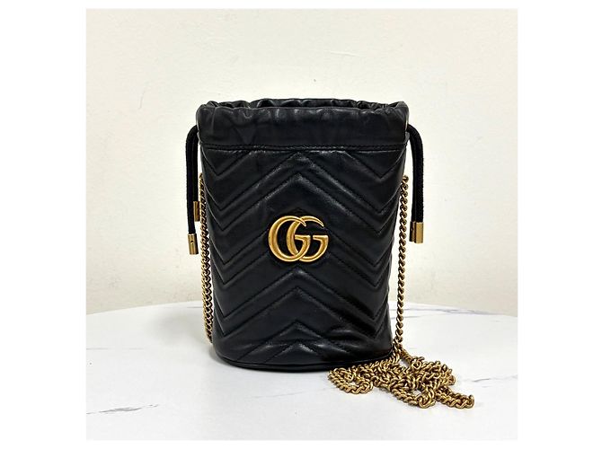 Gucci Mini Borsa Secchiello Nera - vista 6
