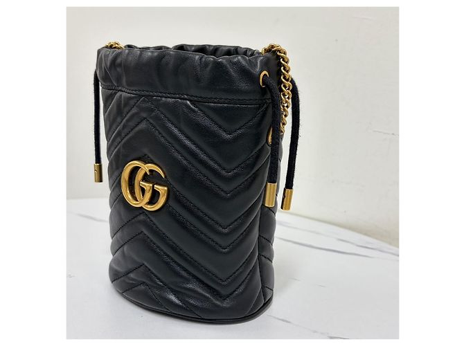 Gucci Mini Borsa Secchiello Nera - vista 8