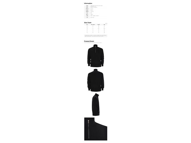Brunello Cucinelli Englischer Rippstrick-Pullover aus Baumwolle mit halbem Reißverschluss Schwarz - Ansicht 2