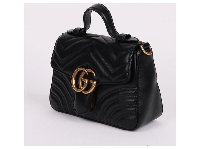 Gucci Mini Borsa Top Handle GG Marmont Matelassé - vista 4