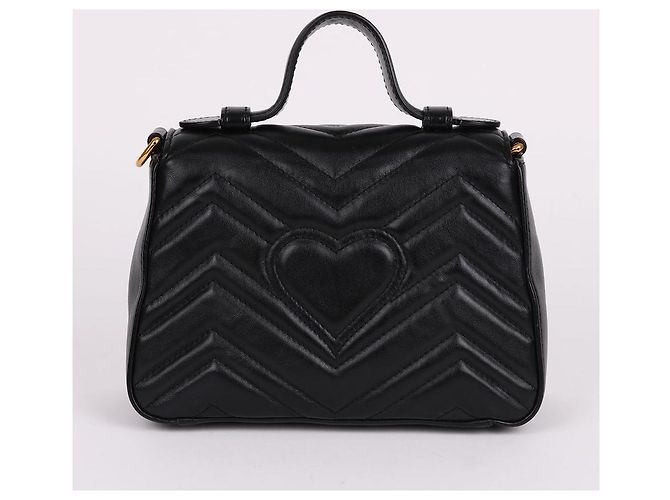 Gucci Mini Borsa Top Handle GG Marmont Matelassé - vista 5
