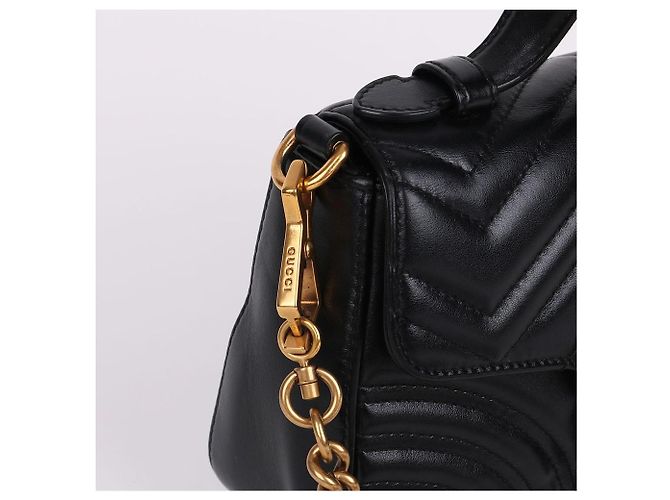 Gucci Mini Borsa Top Handle GG Marmont Matelassé - vista 7