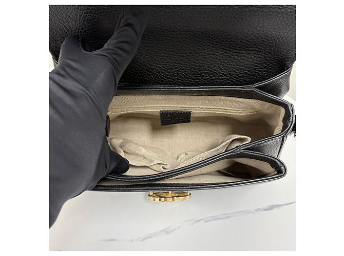 Gucci Interlocking Top Handle Tote Bag Schultertasche Schwarz - Ansicht 12